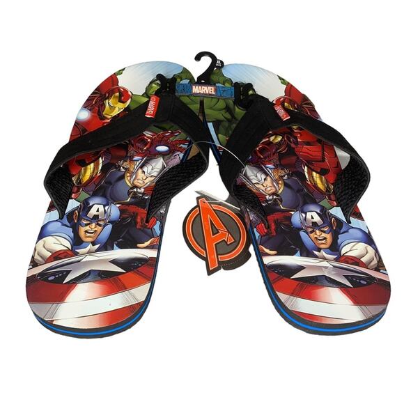 Marvel Avengers Men Flip Flops Graphic Sandal Size 13 NWT - Picture 3 of 7